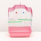Клетка для птиц укомплектованная Bd-1/4f, 30 х 23 х 39 см, розовая - Фото 8