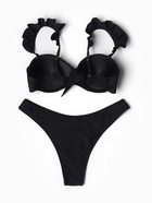 Купальник раздельный на завязках женский MINAKU, размер 44, чёрный - Фото 10