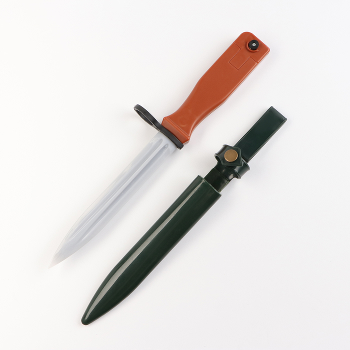 Штык-нож тренировочный, с ножнами, резиновый, 29.5 см - фото 1891880889