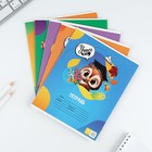 Тетрадь 12 листов в частую косую линейку, А5, на скрепке, блок №1 «Учись на 5+» МИКС - Фото 2