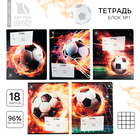 Тетрадь в клетку 18 листов А5, на скрепке «1 сентября: Футбол», обложка мелованный картон, 5 видов МИКС - фото 321044881