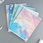 Тетрадь в клетку, 24 листа, А5, на скрепке, блок №1 «Мрамор» МИКС - Фото 2