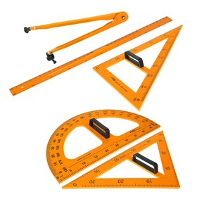 {{photo.Alt || photo.Description || 'УЦЕНКА Набор для школьной доски, 5 предметов: 2 треугольника, 1 транспортир, 1 циркуль, 1 линейка'}}