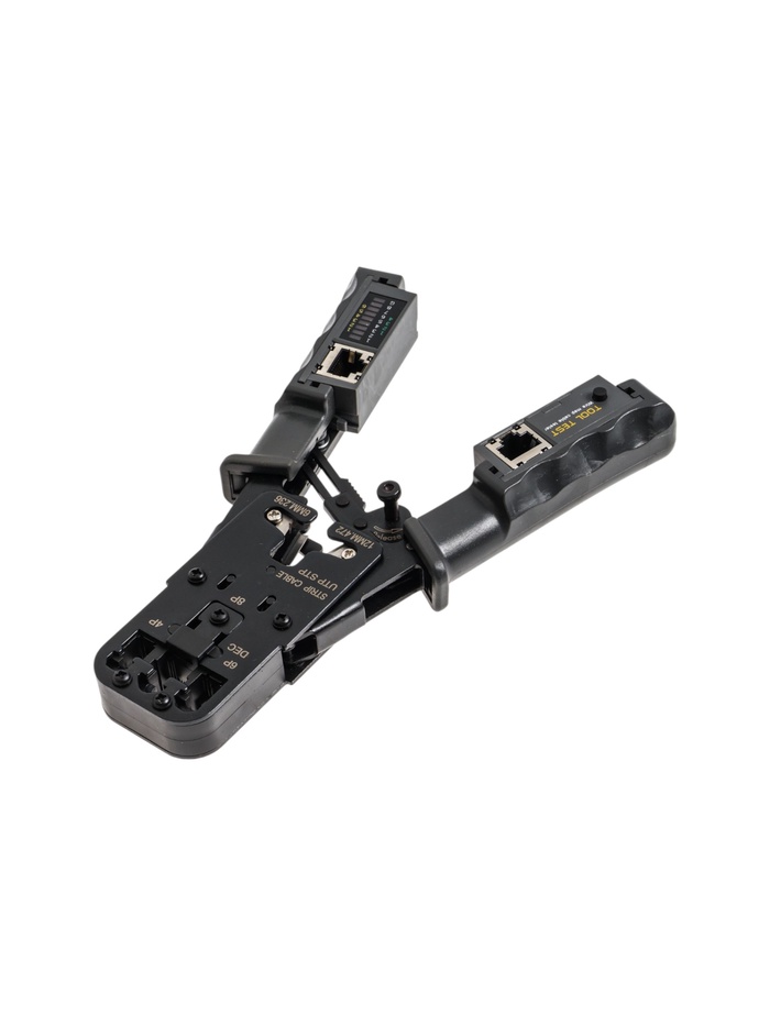 УЦЕНКА Кримпер-тестер ТУНДРА, с тестером кабеля, вертикальный обжим - Фото 1