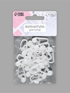 Крючок для штор, ролик с замком, 2.7×1.1 см, 20 шт., белый - Фото 5