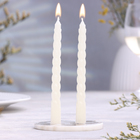 Набор свечей витых, 1,5х 15 см, 2 штуки, аромат ваниль - фото 301312959