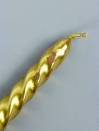 УЦЕНКА Набор свечей витых, 1.5×15 см, 2 шт., золотой металлик 9814731