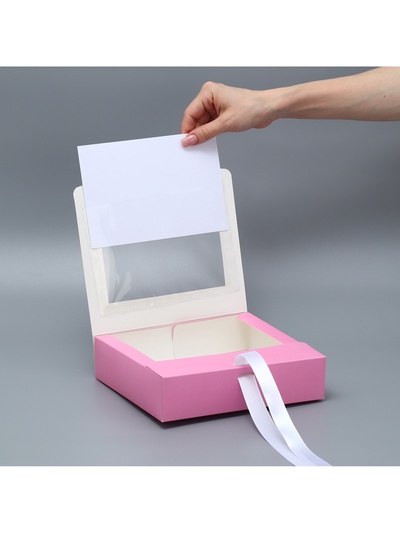 Коробка складная «Розовая вата», 20 х 18 х 5 см