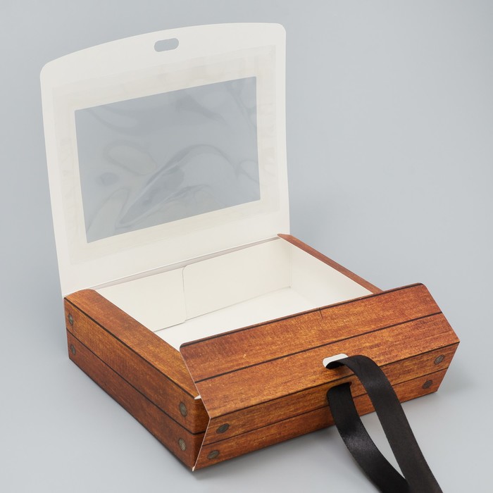 Коробка-фоторамка подарочная складная, упаковка, «Настоящему мужчине», 20 х 18 х 5 см - фото 1906585064