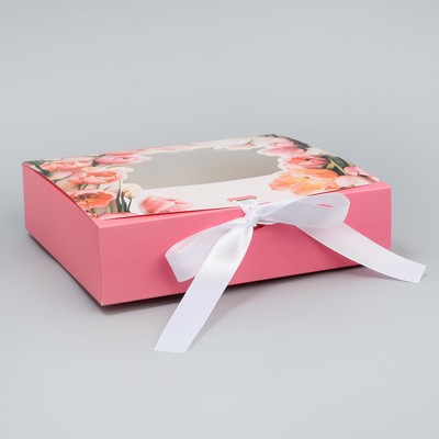 Коробка складная «Цветочная нежность», 20 х 18 х 5 см