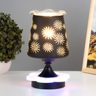 Аромалампа с подсветкой «Круги» E27 40 Вт +RGB черный 12.5×12.5×23 см RISALUX - Фото 2