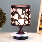 Аромалампа с подсветкой «Сердце» G9 40 Вт +RGB черный 12×12×22.5 см RISALUX - Фото 2