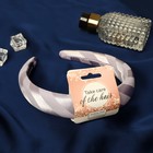 Ободок для волос «Любава», 3 см, сиреневый - Фото 2