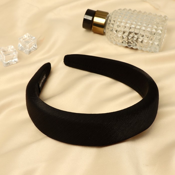 Ободок для волос «Перелив», 3 см, чёрный - Фото 1