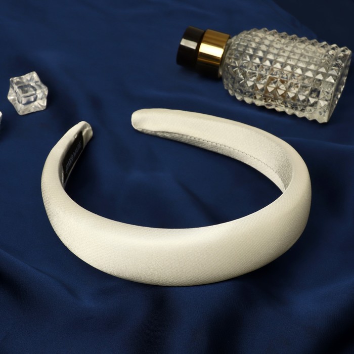 Ободок для волос «Лира», 3 см, бежевый - Фото 1