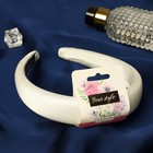 Ободок для волос «Лира», 3 см, бежевый - Фото 2