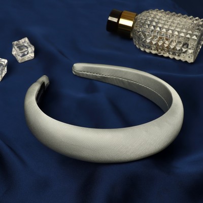 Ободок для волос «Лира», 3 см, серо-голубой