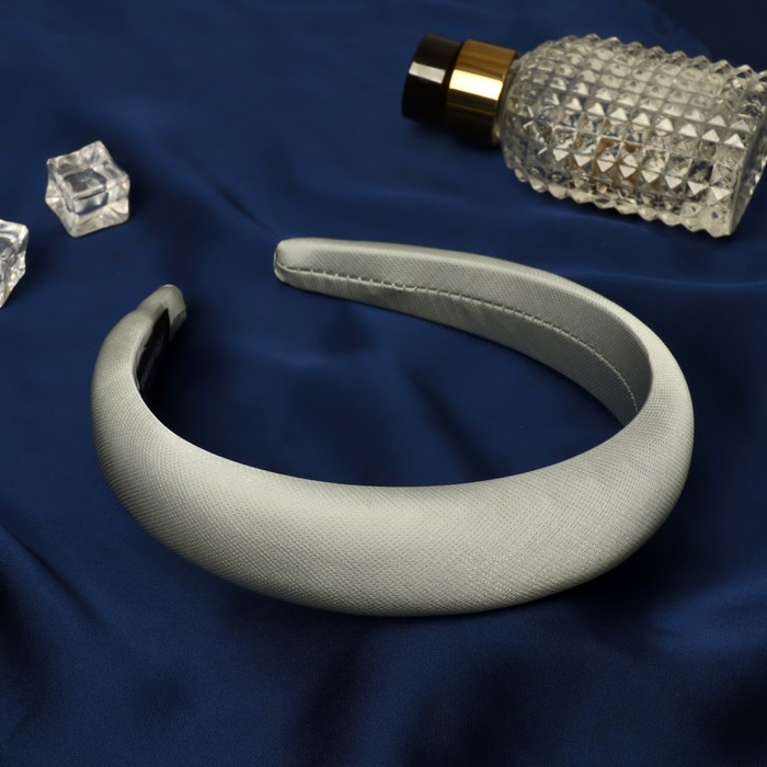 Ободок для волос «Лира», 3 см, серо-голубой - Фото 1