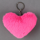 Мягкая игрушка «Сердечко» с пайетками, на брелоке, 10 см, цвет фуксия - Фото 3