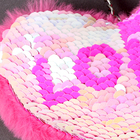 Мягкая игрушка «Сердечко» с пайетками, на брелоке, 10 см, цвет фуксия - Фото 4
