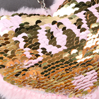 Мягкая игрушка «Сердечко» с пайетками, на брелоке, 10 см, цвет нежно-розовый - Фото 4
