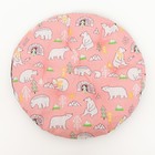 Лежак для животных "Мишка в облаках", 40 х 40 х 10 см, розовый - фото 8983662