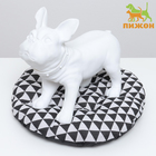 Лежак для животных "Геометрия", 50 х 50 х 10 см, чёрно-белый - фото 8983697