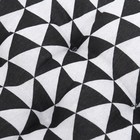 Лежак для животных "Геометрия", 50 х 50 х 10 см, чёрно-белый - фото 8983699