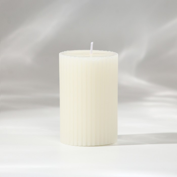 Свеча столбик интерьерная "Аромат для тебя", аромат хлопок, 7,5 х 5 см