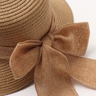 Шляпа женская MINAKU, цвет светло-коричневый, р-р 58 - Фото 4