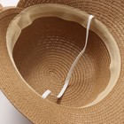 Шляпа женская MINAKU, цвет светло-коричневый, р-р 58 - фото 24345507