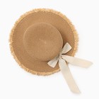 Шляпа женская MINAKU, цвет светло-коричневый, р-р 58 - фото 24345509