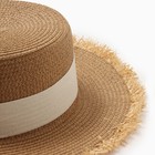 Шляпа женская MINAKU, цвет светло-коричневый, р-р 58 - фото 24345510
