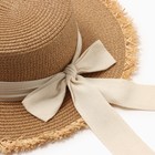 Шляпа женская MINAKU, цвет светло-коричневый, р-р 58 - фото 24345511