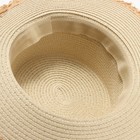 Шляпа женская MINAKU, цвет бежевый, р-р 58 - фото 24519219