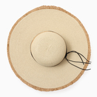 Шляпа женская с декоративными завязками MINAKU, бежевая, размер 58 - фото 68932693