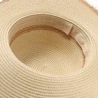 Шляпа женская с декоративными завязками MINAKU, бежевая, размер 58 - фото 68932695