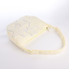 Сумка молодёжная на молнии, 36×8×23 см, жёлтая/белая - Фото 3