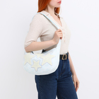 Сумка молодёжная на молнии, 36×8×23 см, голубая - Фото 7