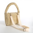 Сумка молодёжная на магните, 25.5×4.5×18.5 см, бежевая - Фото 3