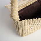 Сумка молодёжная на магните, 25.5×4.5×18.5 см, бежевая - Фото 7