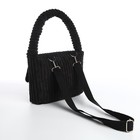 Сумка молодёжная на магните, 25.5×4.5×18.5 см, чёрная - Фото 3