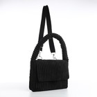 Сумка молодёжная на магните, 25.5×4.5×18.5 см, чёрная - Фото 5