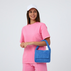 Сумка молодёжная на магните, 25.5×4.5×18.5 см, голубая - Фото 2