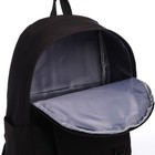 Рюкзак школьный из текстиля на молнии, 4 кармана, цвет чёрный - фото 11145670