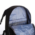 Рюкзак школьный из текстиля на молнии, 5 карманов, цвет чёрный - фото 11145718