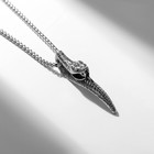 Кулон «Змея» перегиб, цвет чернёное серебро, 70 см - фото 8517492