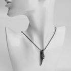 Кулон «Змея» перегиб, цвет чернёное серебро, 70 см - фото 26721879