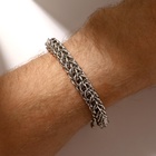 Браслет мужской «Брутал» драконы, цвет чернёное серебро, 22 см - Фото 2