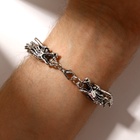 Браслет мужской «Брутал» драконы, цвет чернёное серебро, 22 см - Фото 4